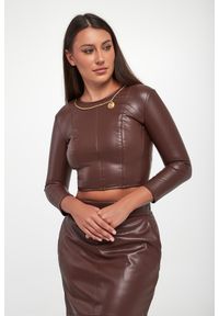 Elisabetta Franchi - Bluzka damska z ekoskóry ELISABETTA FRANCHI #1