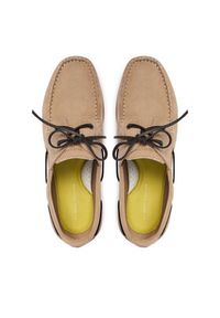 TOMMY HILFIGER - Tommy Hilfiger Półbuty FM0FM05387 Beżowy. Kolor: beżowy. Materiał: skóra, zamsz #3