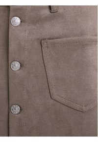 only - ONLY Spódnica z imitacji skóry Amazing 15351289 Beżowy Slim Fit. Kolor: beżowy. Materiał: syntetyk #6