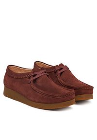 Clarks Półbuty WallabeeEVOSh 26329301 Bordowy. Kolor: czerwony. Materiał: skóra, zamsz #5