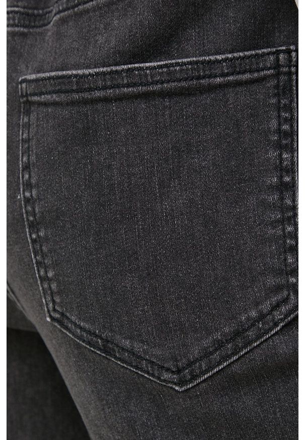 Vila Jeansy Mia damskie high waist. Stan: podwyższony. Kolor: szary