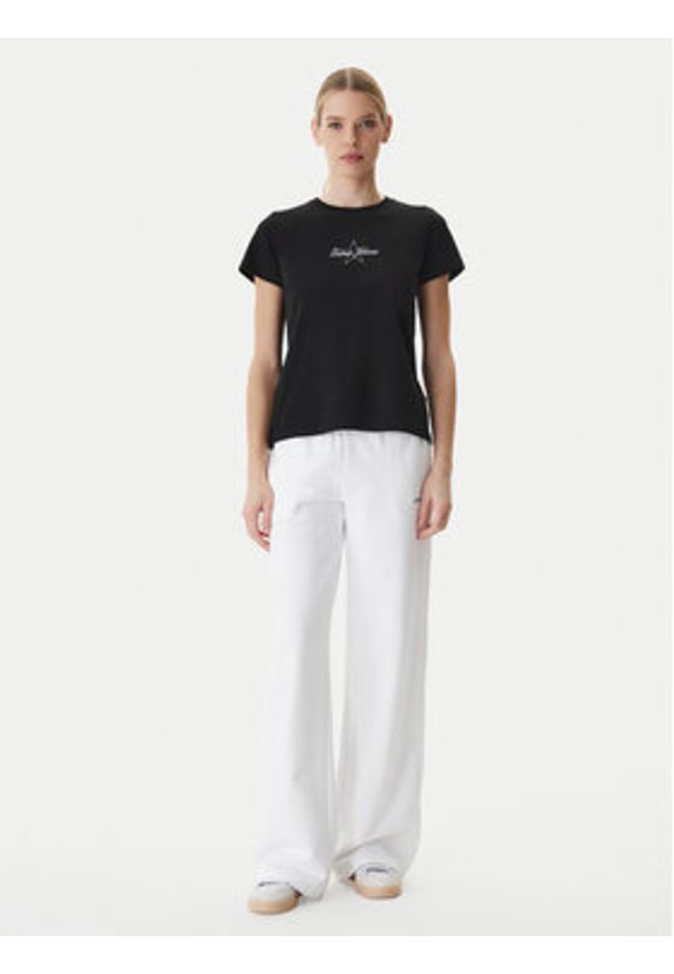 Guess Jeans T-Shirt W6RI18 J1314 Czarny Regular Fit. Kolor: czarny. Materiał: bawełna