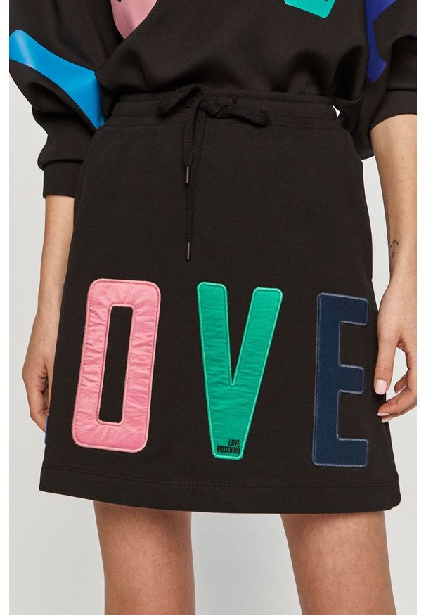 Love Moschino - Spódnica. Okazja: na co dzień. Kolor: czarny. Styl: casual