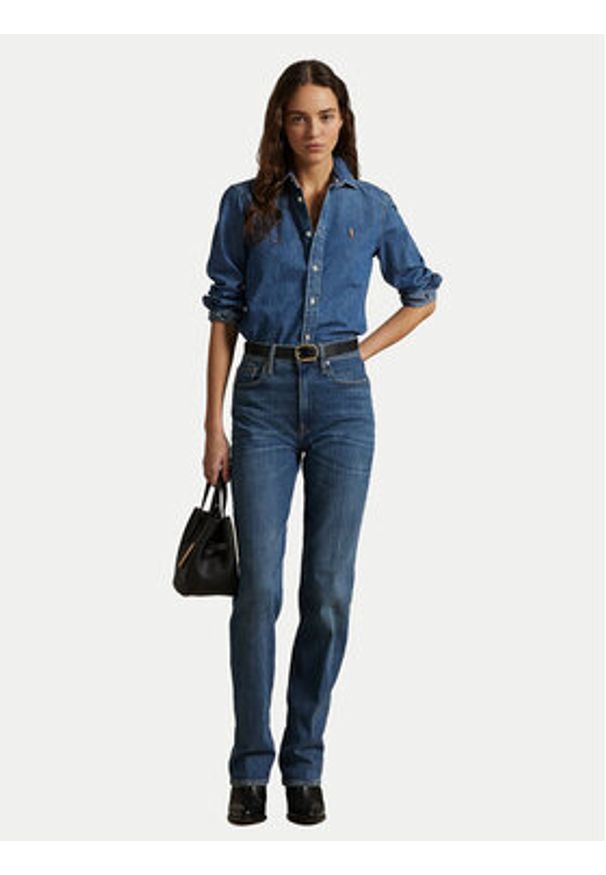Polo Ralph Lauren Jeansy 211969392001 Granatowy Straight Fit. Kolor: niebieski