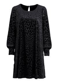 Cellbes Sukienka z wzorem z fakturą Czarny we wzory female czarny/ze wzorem 34/36. Kolor: czarny. Materiał: materiał, jersey. Długość rękawa: długi rękaw. Styl: elegancki, wizytowy #1