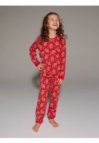 Sinsay - Dwuczęściowa piżama z motywem świątecznym - czerwony. Kolor: czerwony. Styl: wizytowy #1