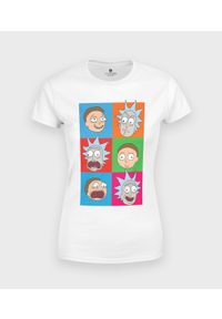 MegaKoszulki - Koszulka damska Emocje Rick and Morty. Materiał: bawełna