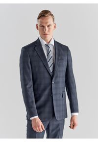 Pako Lorente - PAKO LORENTE – Granatowe spodnie garniturowe P21WP-6G-035-G. Kolor: niebieski. Materiał: wełna #4