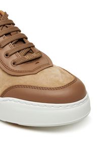 Max Mara Sneakersy Maxi 2524766071650 Brązowy. Kolor: brązowy. Materiał: skóra, zamsz #5