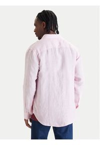 TOMMY HILFIGER - Tommy Hilfiger Koszula Bengal MW0MW42400 Różowy Regular Fit. Kolor: różowy. Materiał: len #4