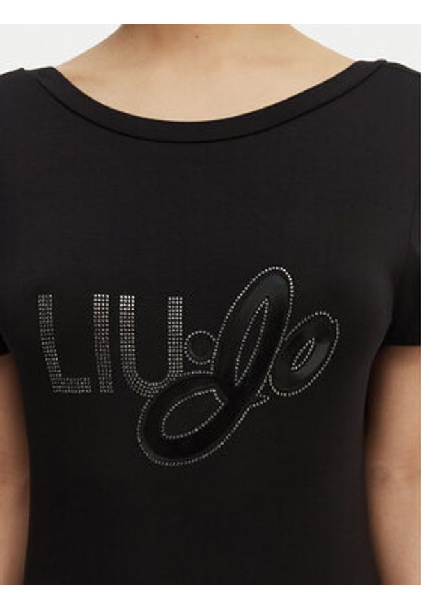 Liu Jo Sukienka codzienna VA6123 JS360 Czarny Regular Fit. Okazja: na co dzień. Kolor: czarny. Materiał: wiskoza. Typ sukienki: proste. Styl: casual