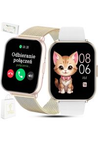 Rubicon Zegarek dziecięcy na Komunię SMARTWATCH RUBICON RNCF46 gold/white. Rodzaj zegarka: smartwatch #1