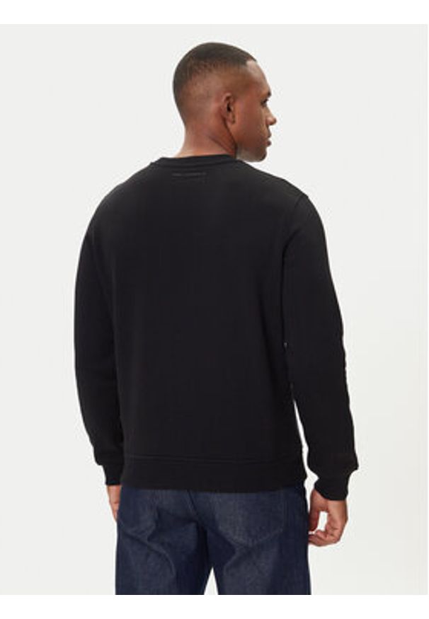 Karl Lagerfeld - KARL LAGERFELD Bluza 705031 554906 Czarny Regular Fit. Typ kołnierza: dekolt w karo. Kolor: czarny. Materiał: bawełna