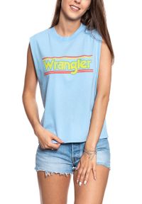 Wrangler - WRANGLER T SHIRT DAMSKI 80´S TANK CERULEAN W7014GFVT #5