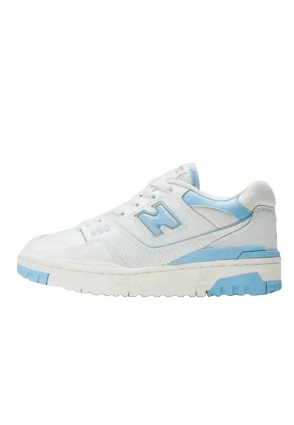 Buty do chodzenia dla dorosłych New Balance 550 UNC White Dusk Blue. Kolor: niebieski. Materiał: syntetyk, materiał. Sport: turystyka piesza