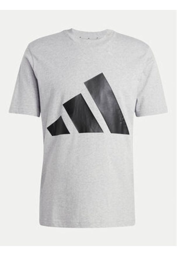 Adidas - adidas T-Shirt Essentials Big Logo JE8948 Szary Regular Fit. Kolor: szary. Materiał: bawełna