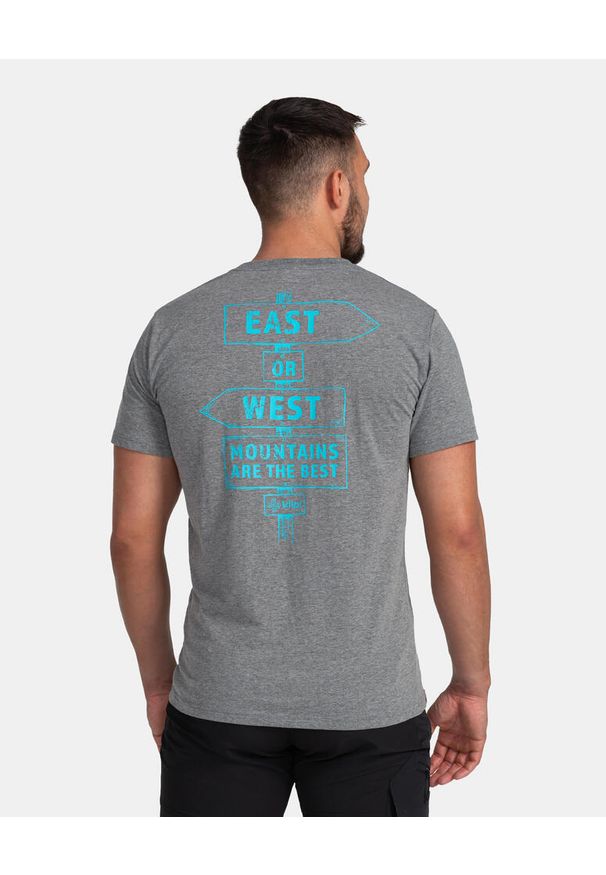 Męski bawełniany t-shirt Kilpi BANDE-M. Kolor: szary. Materiał: bawełna. Sport: turystyka piesza