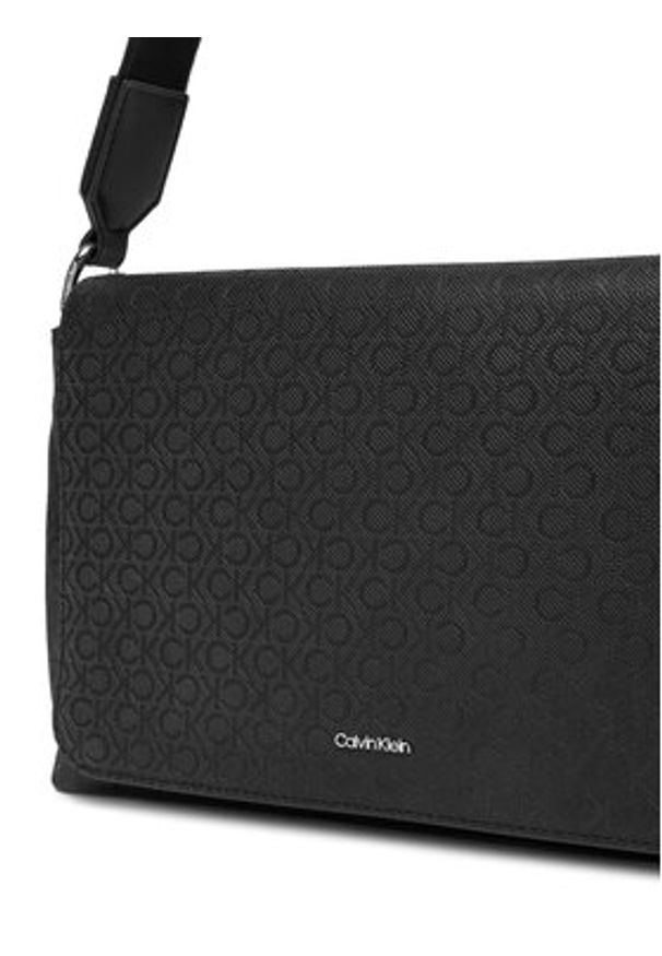 Calvin Klein Torebka Ck Must Satchel_Mono K60K613181 Czarny. Kolor: czarny. Materiał: skórzane