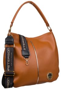 Shopperka brązowa Peterson [DH] PTN 19112. Kolor: brązowy. Wzór: jednolity. Materiał: skórzane #1