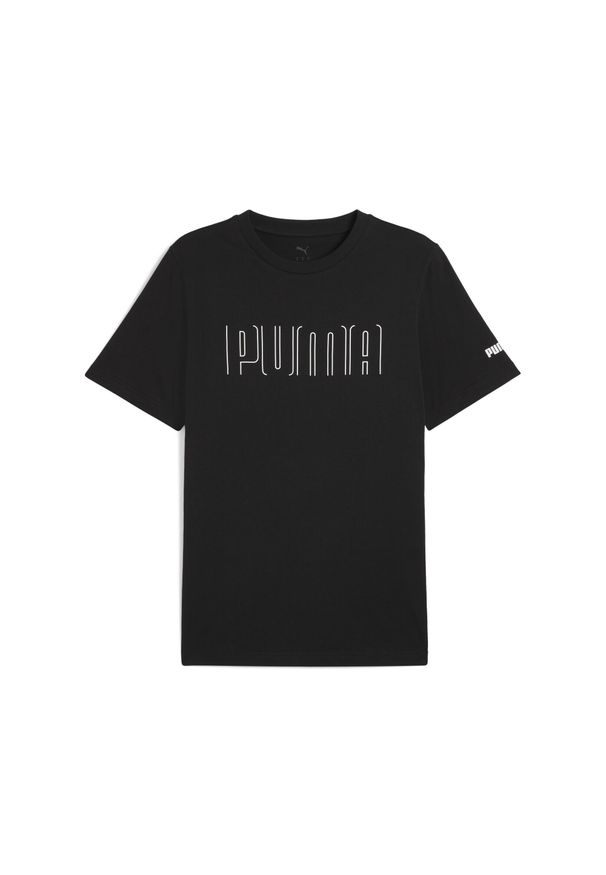 Puma - Męska koszulka z grafiką PUMA Sport PUMA. Kolor: czarny. Materiał: guma. Wzór: nadruk. Sport: fitness