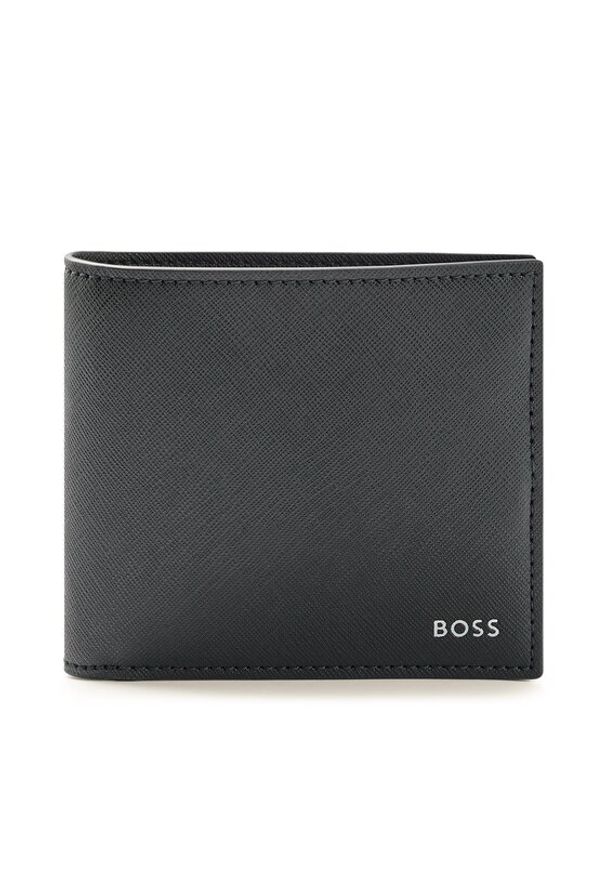 BOSS - Boss Portfel męski 50485599 Czarny. Kolor: czarny. Materiał: skóra