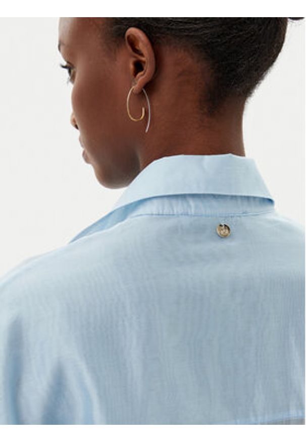 Rinascimento Koszula CFC0123656003 Błękitny Relaxed Fit. Kolor: niebieski. Materiał: syntetyk