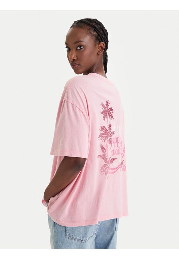 Roxy T-Shirt Talloversize Washed ERJZT06081 Różowy Oversize. Kolor: różowy. Materiał: bawełna