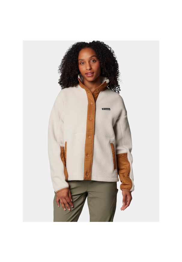 columbia - Bluza Polarowa Damska Columbia Cloud Point Snap. Typ kołnierza: polo. Kolor: wielokolorowy, beżowy, brązowy. Materiał: polar