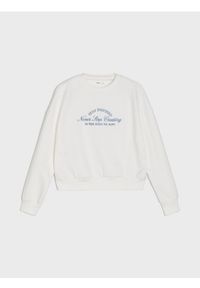 Sinsay - Bluza z haftowanym napisem - kremowy. Kolor: kremowy. Wzór: napisy, haft