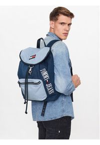 Tommy Jeans Plecak Tjm Heritage Denim Flap Backpack AM0AM11108 Niebieski. Kolor: niebieski. Materiał: materiał #4