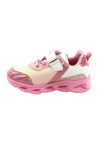 NEWS - ADI Buty Sportowe Świecące LED Rzepy News 22DZ32-4837 Pink/White białe różowe. Zapięcie: rzepy. Kolor: różowy, biały, wielokolorowy. Materiał: skóra ekologiczna, materiał #3