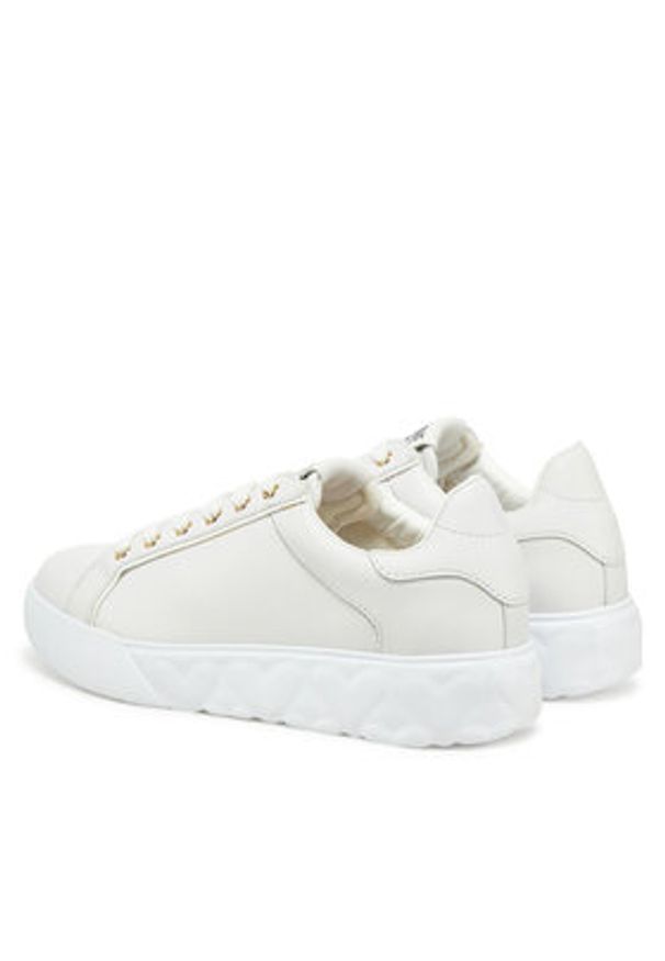 Love Moschino - LOVE MOSCHINO Sneakersy JA15054G1MIA410A Biały. Kolor: biały. Materiał: skóra