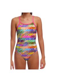Strój kąpielowy jednoczęściowy FUNKITA Static Stack - dziewczęcy. Kolor: wielokolorowy