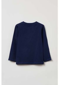 OVS longsleeve bawełniany dziecięcy kolor niebieski z nadrukiem. Okazja: na co dzień. Kolor: niebieski. Materiał: bawełna. Długość rękawa: długi rękaw. Wzór: nadruk. Styl: casual #3
