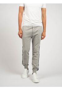 Les Hommes Spodnie "Jogging" | UHJ101752U | Jogging Pants | Mężczyzna | Szary. Kolor: szary. Materiał: bawełna, poliester. Wzór: aplikacja #8