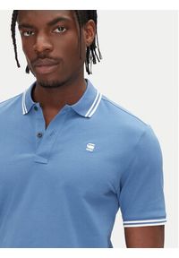 G-Star RAW - G-Star Raw Polo Dunda D17127-5864 Brązowy Slim Fit. Typ kołnierza: polo. Kolor: brązowy. Materiał: bawełna #4