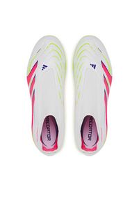 Adidas - adidas Buty do piłki nożnej Predator League Laceless Firm/Multi-Ground ID3861 Biały. Kolor: biały. Materiał: skóra