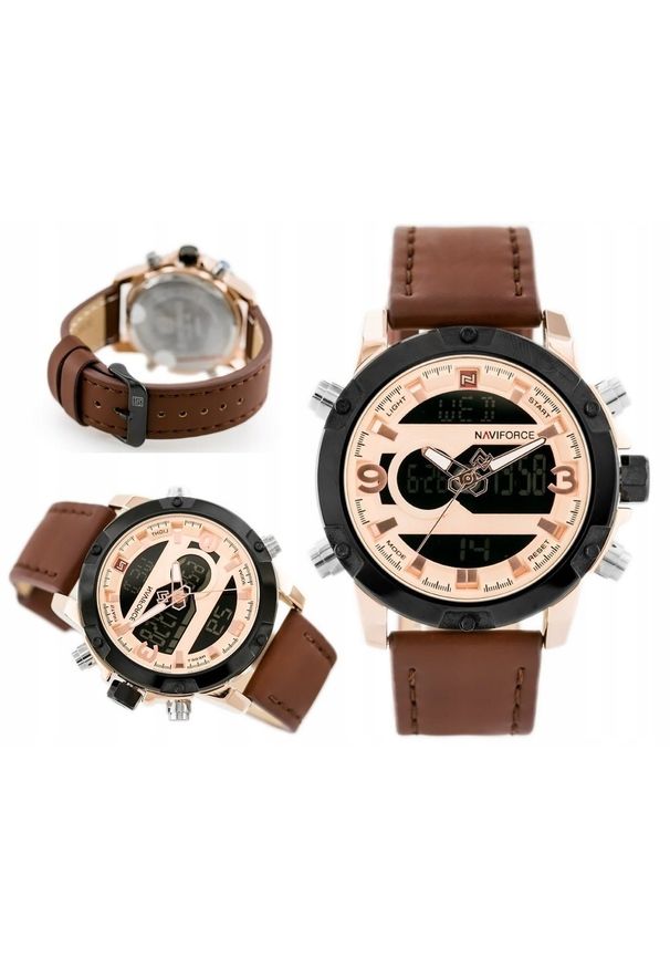 Zegarek Naviforce ZEGAREK MĘSKI NAVIFORCE - NF9097 - brown/rosegold