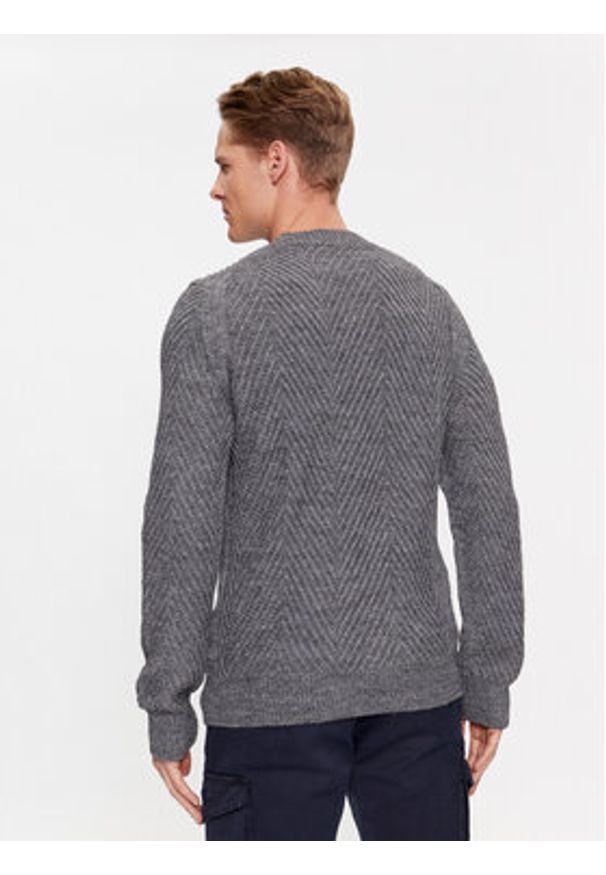 Aeronautica Militare Sweter 232MA1457L509 Szary Regular Fit. Kolor: szary. Materiał: syntetyk