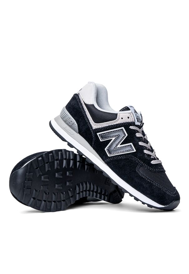 New Balance 574 czarne (ML574EGK). Okazja: na co dzień. Wysokość cholewki: przed kostkę. Kolor: czarny. Materiał: syntetyk, guma, zamsz, dresówka, tkanina. Szerokość cholewki: normalna. Sezon: lato. Model: New Balance 574. Sport: fitness