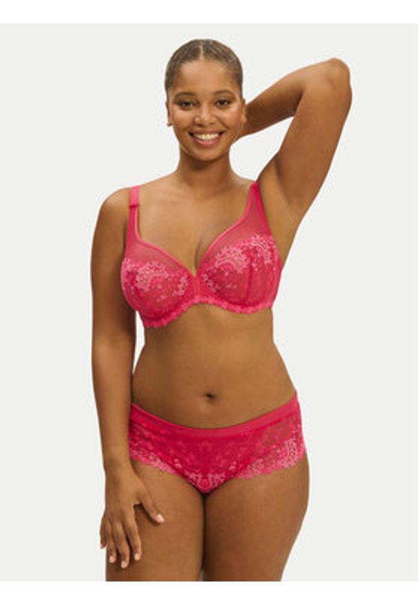 Simone Pérèle Biustonosz z fiszbiną Wish 12B319 Różowy. Kolor: różowy. Materiał: syntetyk