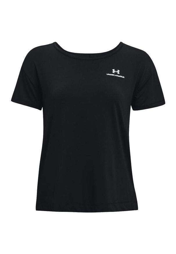 Koszulka sportowa damska Under Armour Rush Energy. Kolor: czarny, biały, wielokolorowy, niebieski. Długość rękawa: krótki rękaw. Długość: krótkie. Sport: taniec, joga i pilates