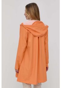 Rains kurtka 18340 A-Line Jacket damska kolor pomarańczowy przejściowa. Okazja: na co dzień. Kolor: pomarańczowy. Materiał: materiał. Styl: casual #2