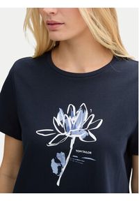 Tom Tailor T-Shirt 1045534 Granatowy Regular Fit. Kolor: niebieski. Materiał: bawełna