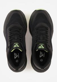 Born2be - Czarno-Zielone Buty Sportowe Sznurowane z Siateczką Delle. Okazja: na co dzień. Kolor: czarny. Materiał: jeans #4