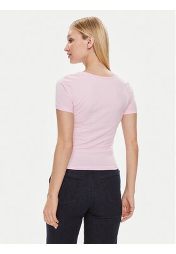 Noisy may - Noisy May T-Shirt Mik 27029540 Różowy Slim Fit. Kolor: różowy. Materiał: bawełna