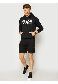 Jack & Jones - Jack&Jones Bluza Corp Logo 12152840 Czarny Regular Fit. Kolor: czarny. Materiał: bawełna