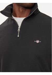 GANT - Gant Bluza Reg Shield Half Zip Sweat 2008005 Czarny Regular Fit. Kolor: czarny. Materiał: bawełna #3
