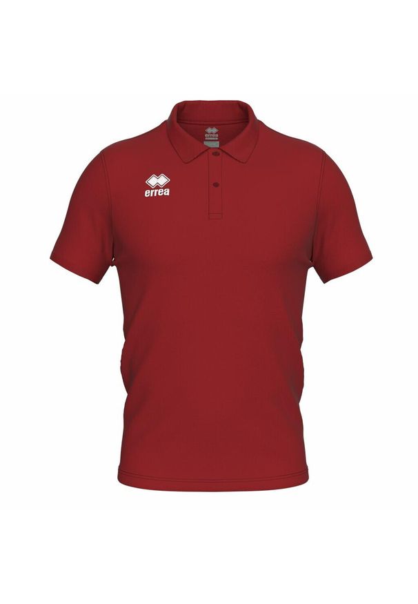 ERREA - Polo Errea Evo. Typ kołnierza: polo. Kolor: czerwony. Materiał: bawełna. Styl: sportowy, wakacyjny