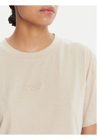 Reebok T-Shirt RK25315CCW Beżowy Regular Fit. Kolor: beżowy. Materiał: bawełna #3